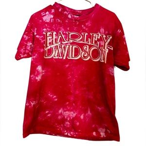Harley Davidson Pink tie dye t shirt